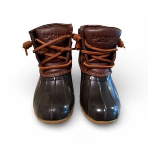 Sperry Kids Brown and Black Rain Boots